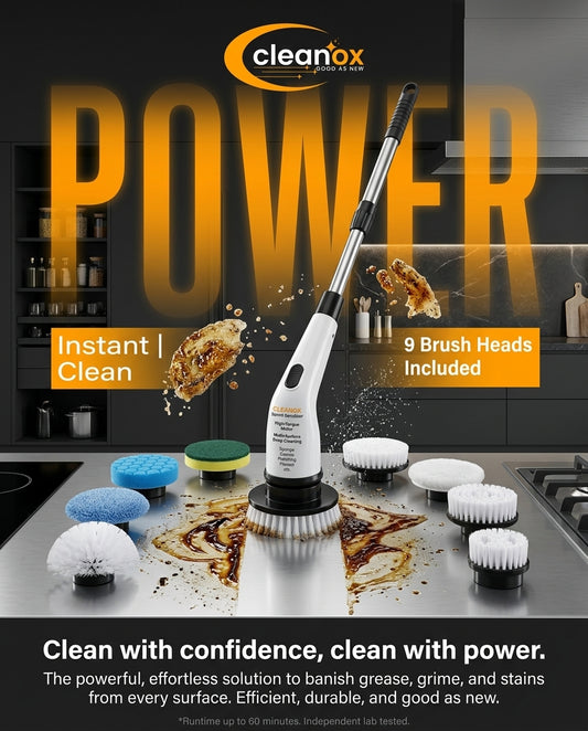 Cordless Electric Spin Scrubber – Waterproof Multi-Surface Cleaning Brush