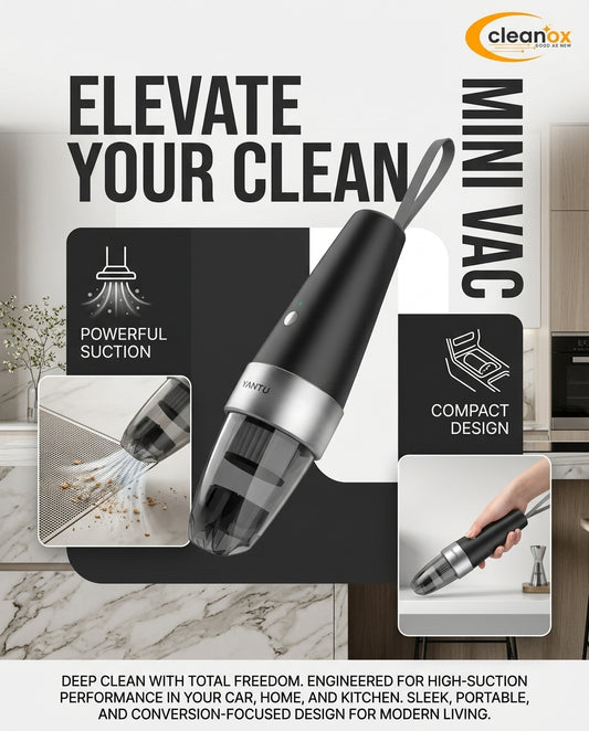 Cordless Mini Car Vacuum Cleaner – Portable Handheld Vacuum