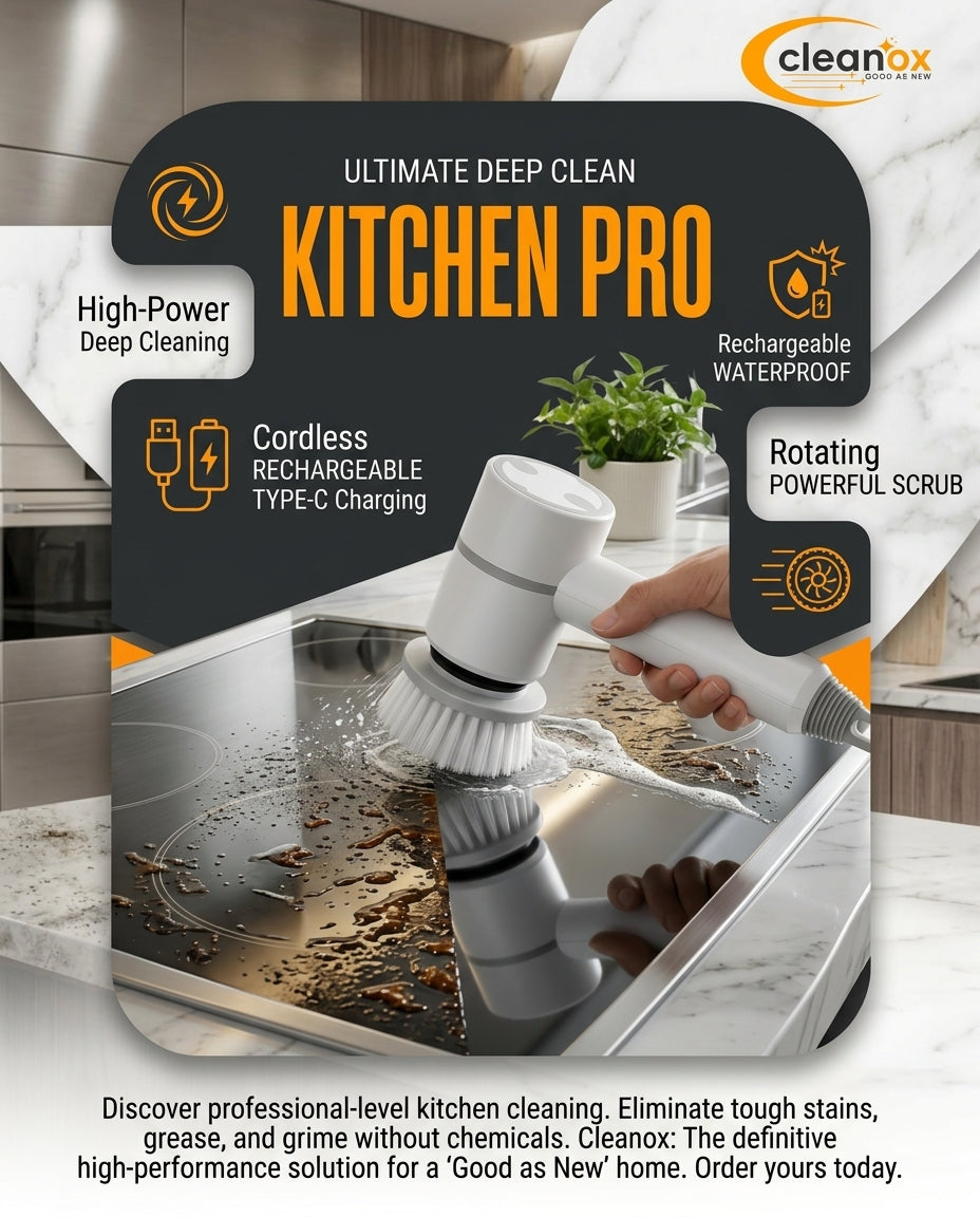 Cleanox Spin Scrubber – 5-in-1 Electric Cleaning Brush
